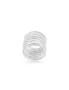 Spiralen Ring 1mm 12-reihig federnd leicht verziert ca.12 mm breit Silber 925 ec - Shanti Enterprise AG