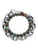 Stahl Armband Herren 42 cm 2-reihig - Shanti Enterprise AG