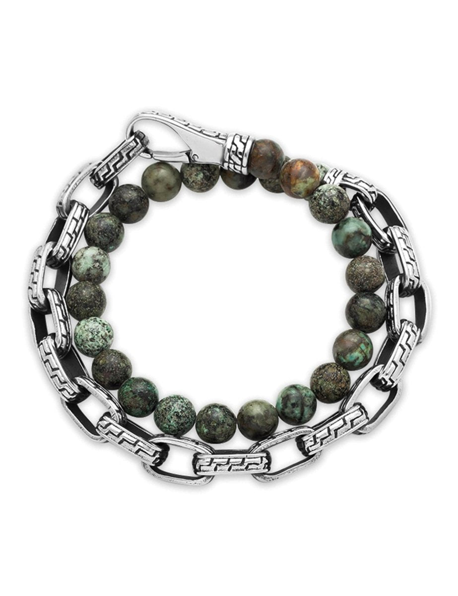 Stahl Armband Herren 42 cm 2-reihig - Shanti Enterprise AG