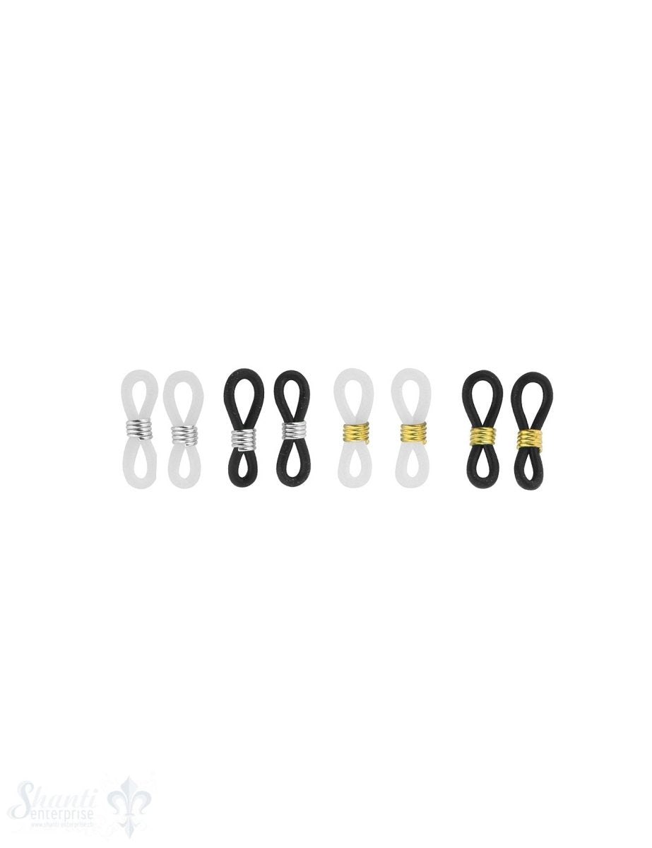 Stahl-Zwischenteil für Brille mit Gummischlaufe 1 Pack = 6 Stück - Shanti Enterprise AG