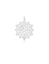 Stern Amulett Silber hell durchbrochen mit Öse