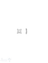 Stern Element 6x6 mm 4-ZackenSilber getupft hell flach ID 1,3 mm 1 Pack = ca. 17 Stk. ca. 3 gr.