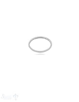 Struktur Silberring 1,7 mm breit fein gerilllt Innenseite flach Silber 925 hell