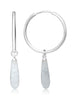 Tropfen 24x8 mm facettiert mit Creolen 30 mm 2.1 mm breit poliert Click- Verschluss - Shanti Enterprise AG