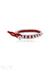 Viskose Armband 8 mm breit mit Silber Kugeln & Knopfverschluss - Shanti Enterprise AG