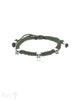 Viskose Armband mit 3 Totenköpfen Silber 5.5 mm breit verstellbar - Shanti Enterprise AG