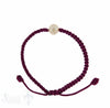 Viskose-Armband mit Perle: lila 1-reihig, Grösse verstellbar - Shanti Enterprise AG