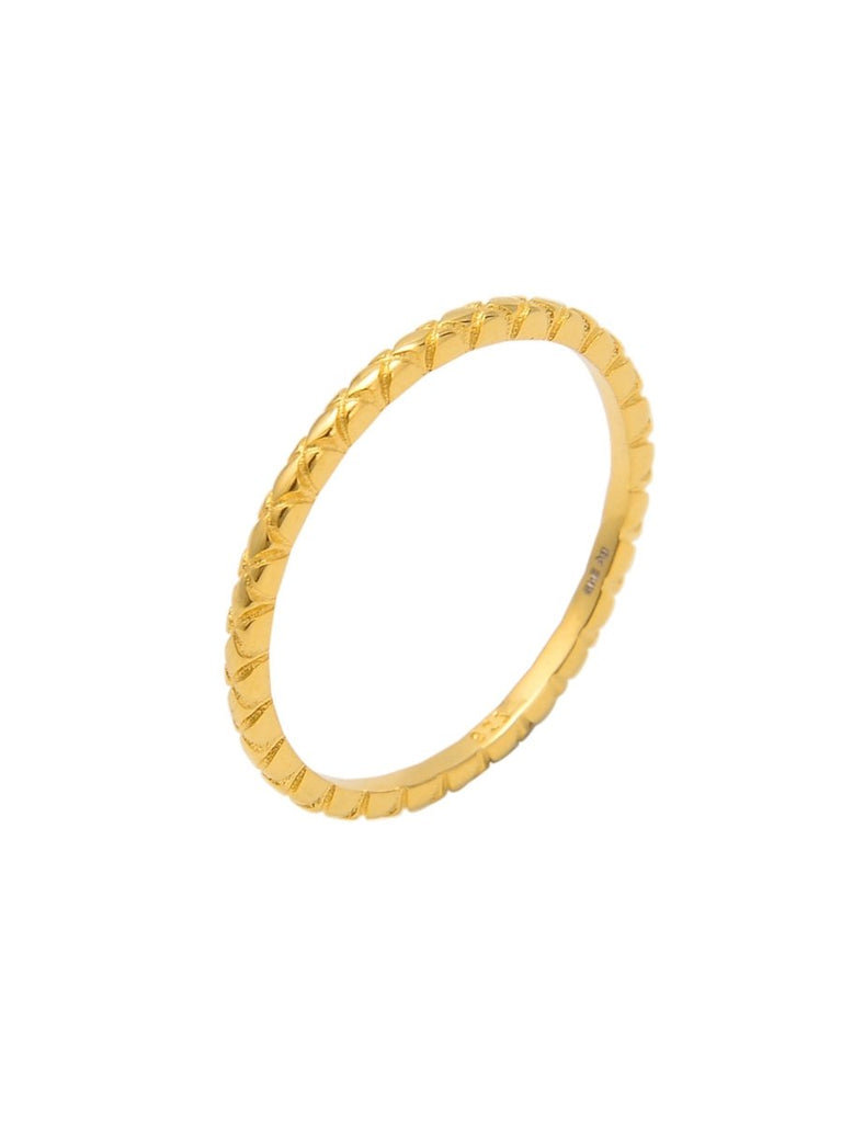 Wabenmuster 1.5 mm Fingerring verziert seitliches Muster Silber 925 ec - Shanti Enterprise AG