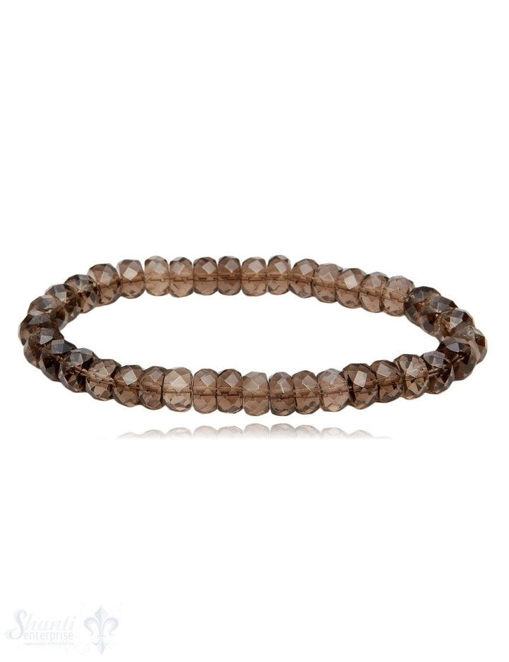 Wheels 8 mm Edelstein Armband auf Elastik facettiert 19 cm 8 x 4.5 mm - Shanti Enterprise AG