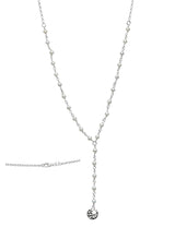 Y- Kette 70+6 cm mit Ankerkette 2,3x2,8 mm Amulett-Anhänger gehämmert Karabiner Silber 925 hell