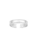 Zehenring 3.80 mm breit seitlich gepunktet offen Grösse verstellbar