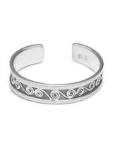 Zehenring Silber geschwärzt mit Relief ID 17 mm grössenverstellbar