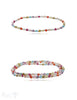 Zirkon multicolor Armband mit Silber auf Elast 3 mm breit Zikron gefärbt - Shanti Enterprise AG