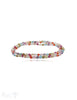 Zirkon multicolor Armband mit Silber auf Elast 3 mm breit Zikron gefärbt - Shanti Enterprise AG