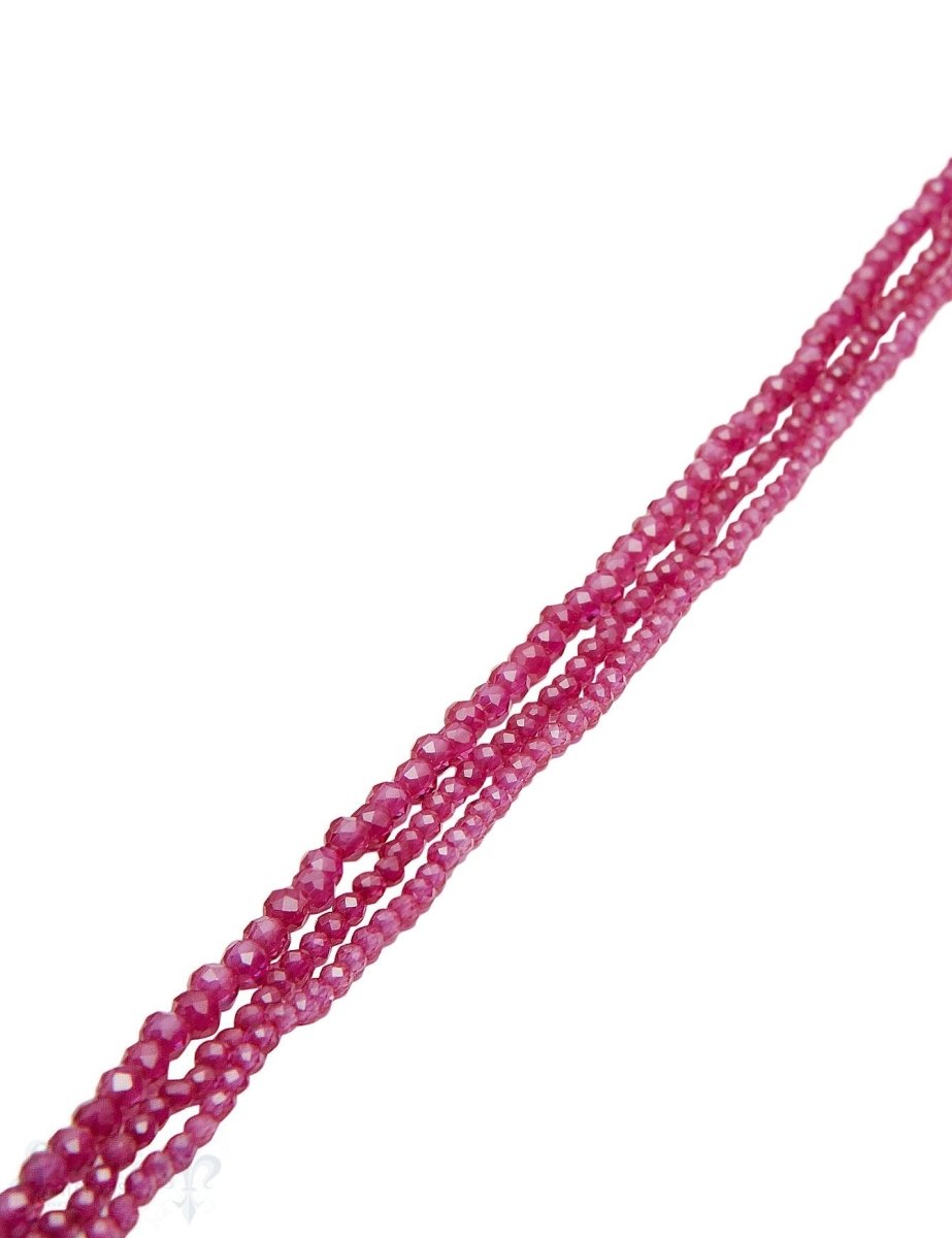 Zirkon Strang pink dunkel gefärbt facettiert Kugeln - Shanti Enterprise AG