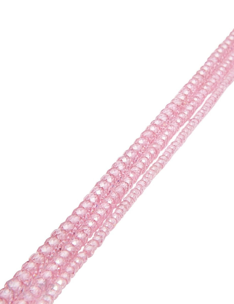 Zirkon Strang rosa gefärbt facettiert Buttons - Shanti Enterprise AG