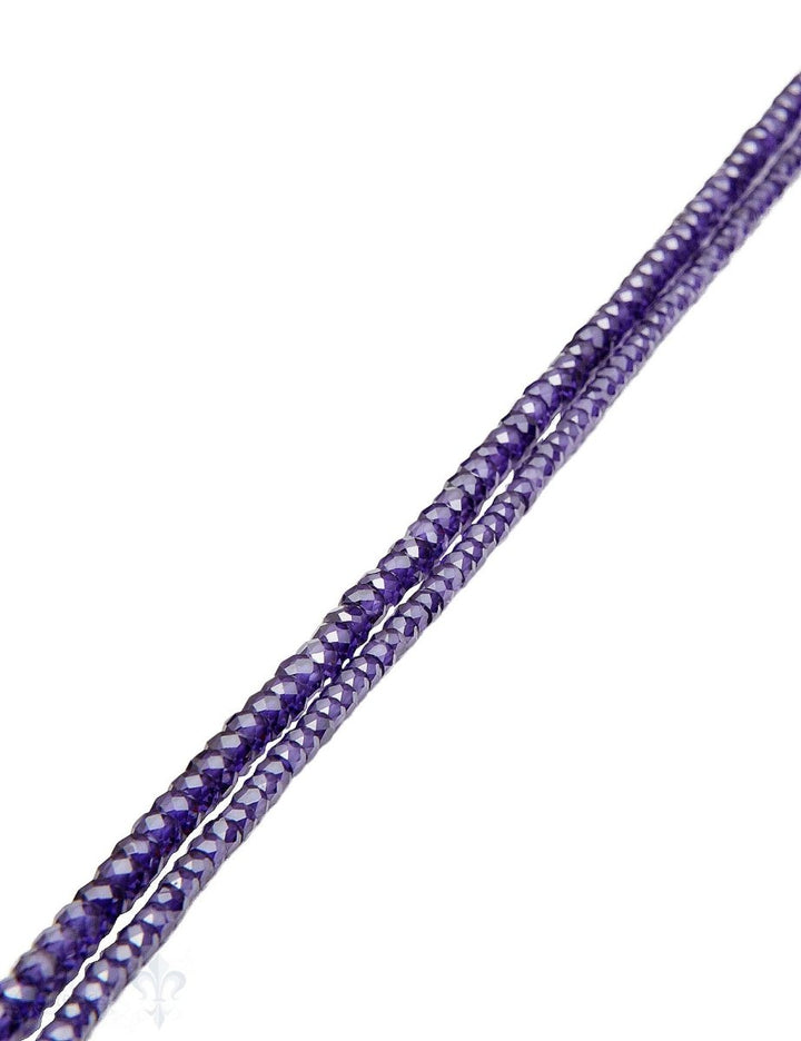 Zirkon Strang violett dunkel gefärbt facettiert Buttons - Shanti Enterprise AG