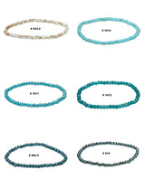 Zirkonia-Kristall buttons Armbänder 4 mm facettiert auf Elast  18 cm