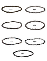 Zirkonia-Kristall buttons Armbänder 4 mm facettiert auf Elast  18 cm