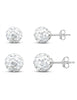 Zirkonia Ohrstecker 6 mm und 8 mm Kugel Pavé Schliff Silber 925 - Shanti Enterprise AG