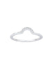 Zirkonia Ring weiss im Halbkreis 1.5 mm breit flach poliert - Shanti Enterprise AG