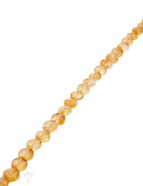Zitrin Strang gelb facettiert Disk 8 mm  AAA ( 8.0-8.2 mm)