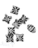 Zwischenteil Silber Blume geschwärzt 4-blättrig 6 mm Dicke 4 mm Loch 0.6 mm 1 Pack = 14 Stk. ca. 3 g - Shanti Enterprise AG