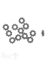Zwischenteil Silber flach Blume mit Tupfen fein 5 mm 1 Pack