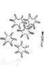 Zwischenteil Silber flach Stern Natural matt 8 mm 1 Pack = 20 Stk.ca. 5 gr. - Shanti Enterprise AG