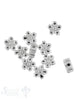 Zwischenteil Silber flachBlume 5-blättrig 6 mm ID 0.5 mm 1 Pack = 10 Stk. ca. 6 gr. - Shanti Enterprise AG