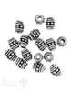 Zwischenteil Silber getupft gerillt 4 x 5,5mm ID 1,5 mm geschwärzt 1 Pack = 16 Stk. ca. 5 gr. - Shanti Enterprise AG