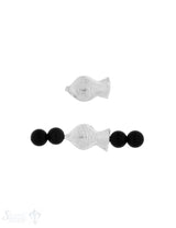 Zwischenteil Silber hell Fisch länglich 16x10 mm L och 1.5 mm Pack = 2 Stk.