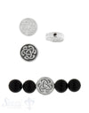 Zwischenteil Silber keltischer Knoten 9 mm Di cke 2.4 mm Loch 0.8 mm 1 Pack = 5 Stk. ca. 3 gr. - Shanti Enterprise AG