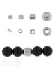 Zwischenteil Silber Quader 2.5x2.5x3 mm poliert 1 Pack = ca. 74 Stk. ca. 5 gr. - Shanti Enterprise AG