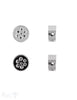 Zwischenteil Silber Rondelle mit Blume 8 mm Dicke 4 mm Loch 1.3 mm Pack = 3 Stk. - Shanti Enterprise AG