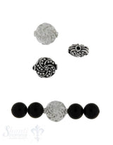 Zwischenteil Silber Scheibe verziert 13x12 mm Loch 1.3 mm 1 Pack = 2 Stk. ca. 4 gr.