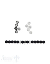 Zwischenteil Silber verziert 6,7 mm Loch ID 2 mm 1 Pack = 8 Stk. ca. 7 gr.