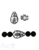 Zwischenteil Silber verziert geschwärzt 20x13 mm T opfen Loch 1.9 mm 1 Pack = 1 Stk. ca. 3 gr. - Shanti Enterprise AG