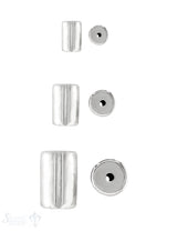 Zylinder Element poliert Silber 925 hell